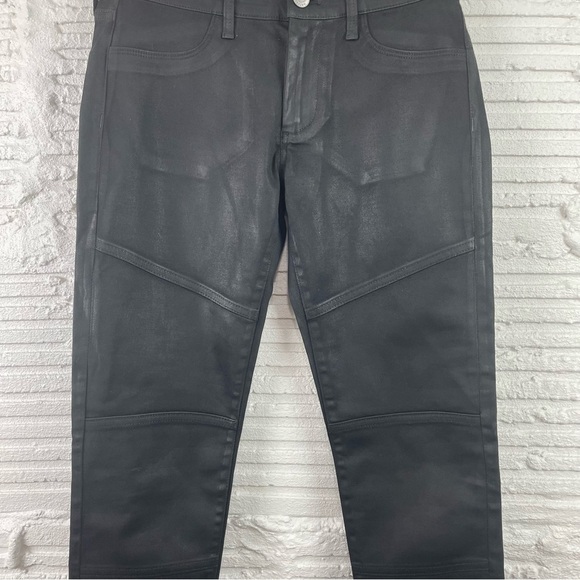 Banana Republic Luxe Sateen Coated Black Skinny Jeans Size 25 - Picture 5 of 15